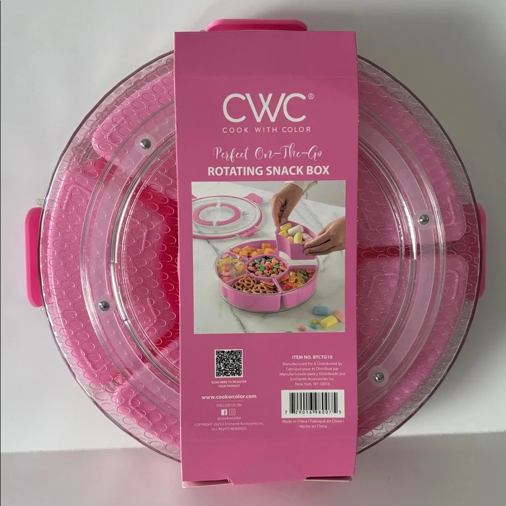 CWC Lazy Susan Snackel Box in Pink - Picture 7 of 11
